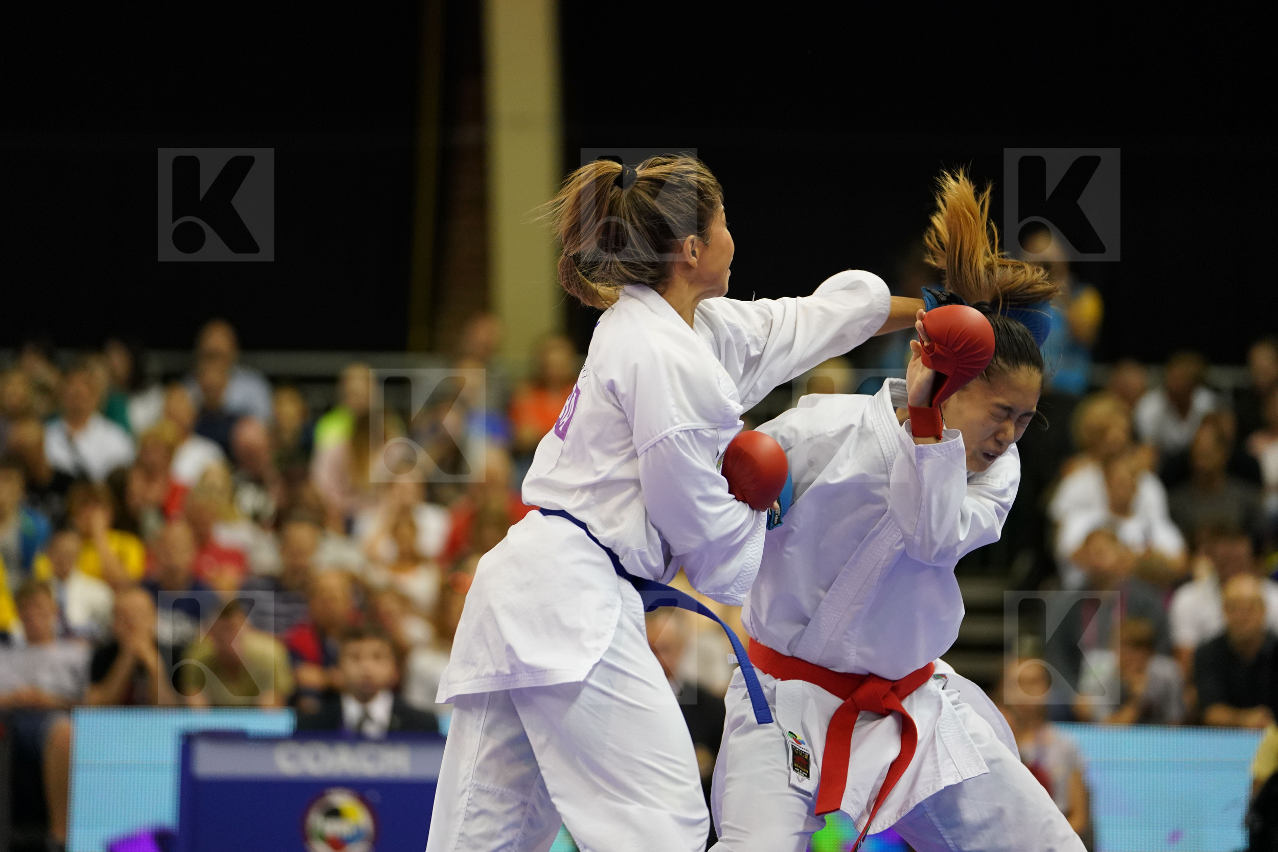 Brazil Chinese Taipei Female Kumite -55kg Gold match Kumizaki Valeria Wen Tzu-Yun